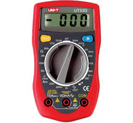 UT33D数字万用表产品图片
国产优利德UT33D掌上型数字万用表,交流电压: 200V/500V;直流电流: 2000mA/20mA/200mA/10A
如果您对【UT33D数字万用表】的价格、厂家、型号、图片、技术参数、产品功能等有什么疑问,请联系我们获取UT33D数字万用表的最新信息。